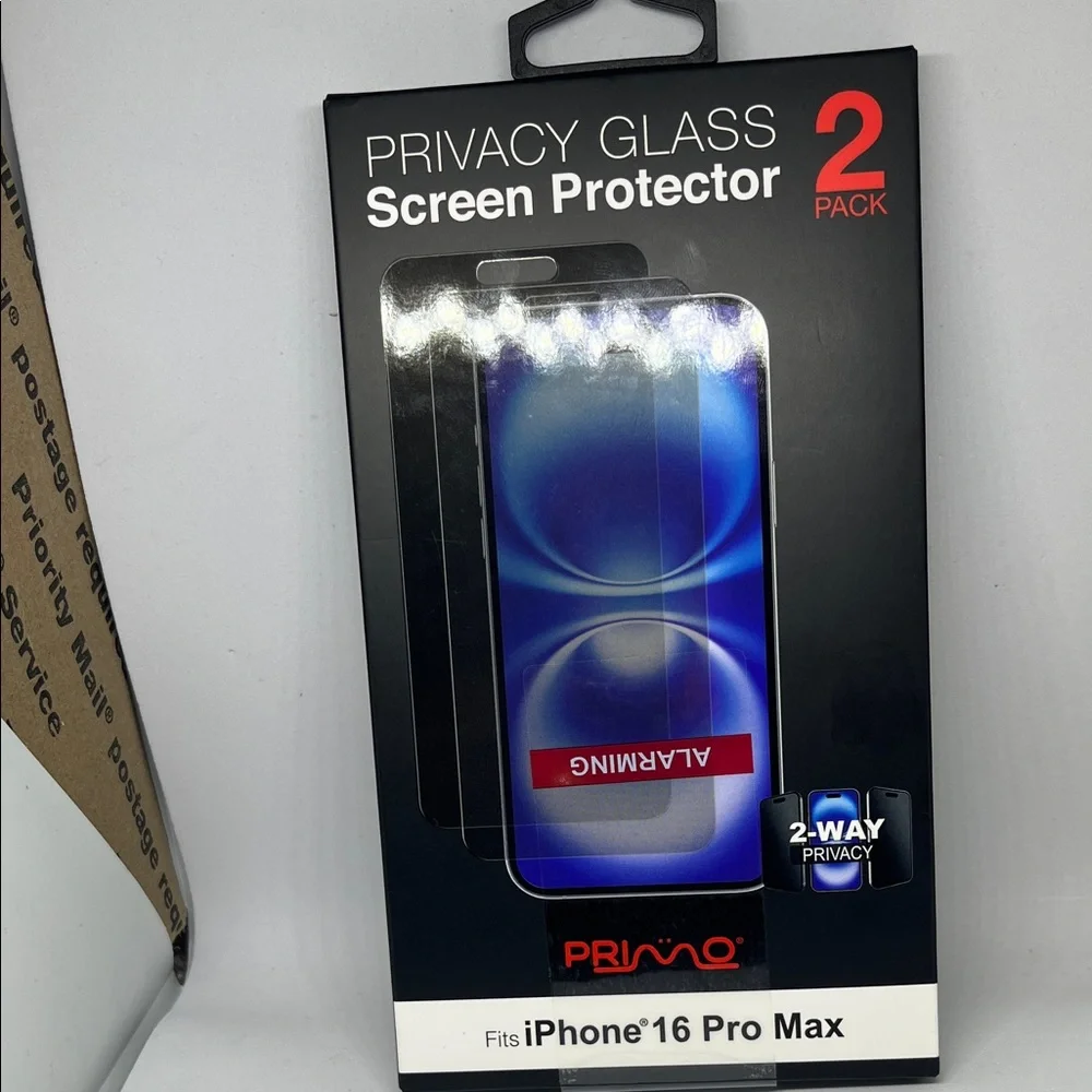 Privo 2-Pack Privacy Screen Protector for iPhone 16 Pro Max - Black